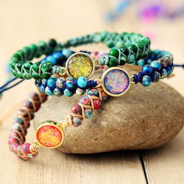 Drop Of Moonlight Opal Braided Bracelets-Your Soul Place